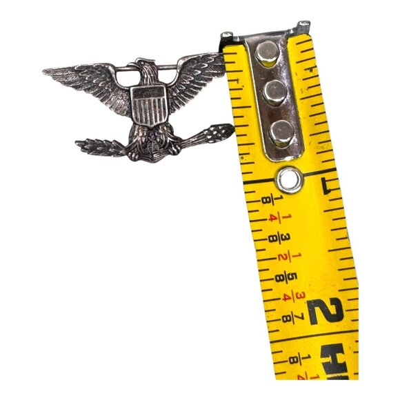 WWII era Colonel Eagle Rank Pin Sterling Meyer Shold-R-Form Insignia Brooch - Picture 5 of 7